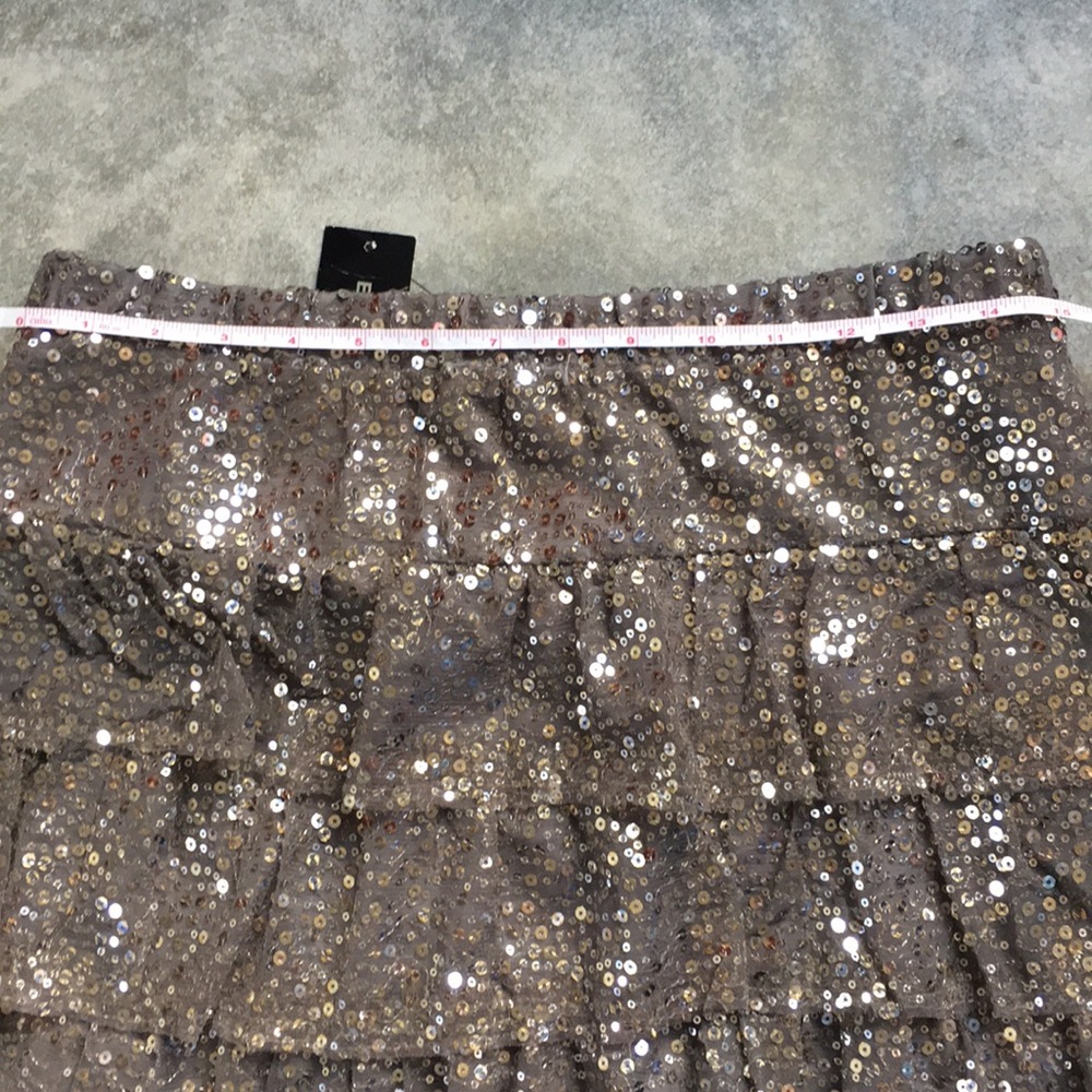 NWT Express Sequence Ruffle Mini Skirt - Picture 6 of 6
